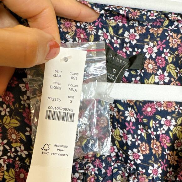 J.CREW -NWT- Button-Up Mini Dress Ditsy Floral Sunny Meadows | Small - Picture 10 of 15